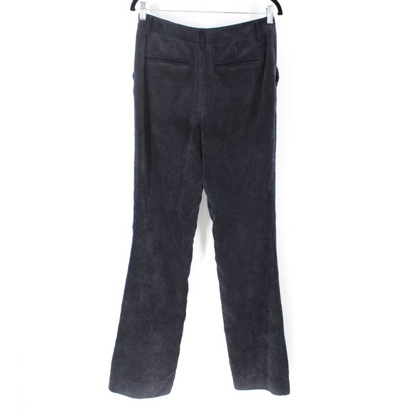 Anine Bing Jocelyn Corduroy Slit-Hem Pants S High Rise Trousers Navy Blue Small - Picture 5 of 9